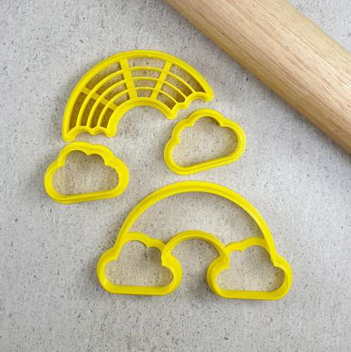 Cookie Stamp Embosser Cutter Set - Rainbow - Click Image to Close